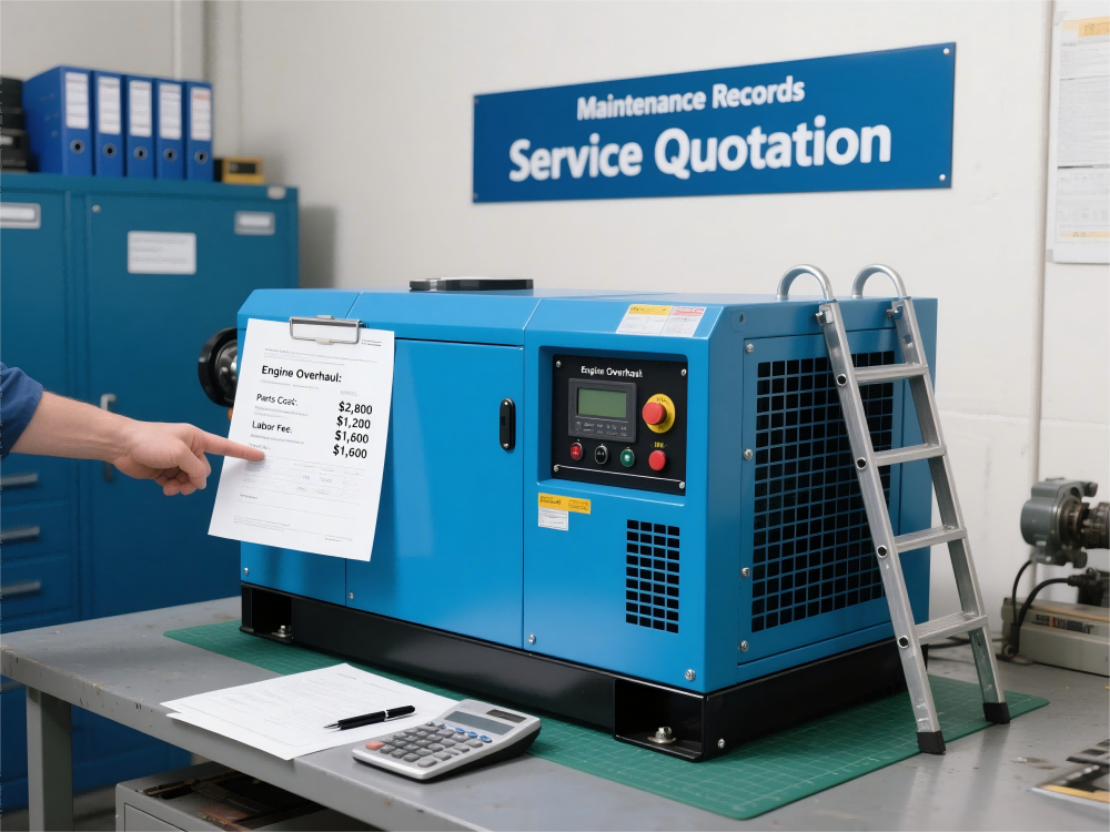 How much does it cost to service a diesel generator?